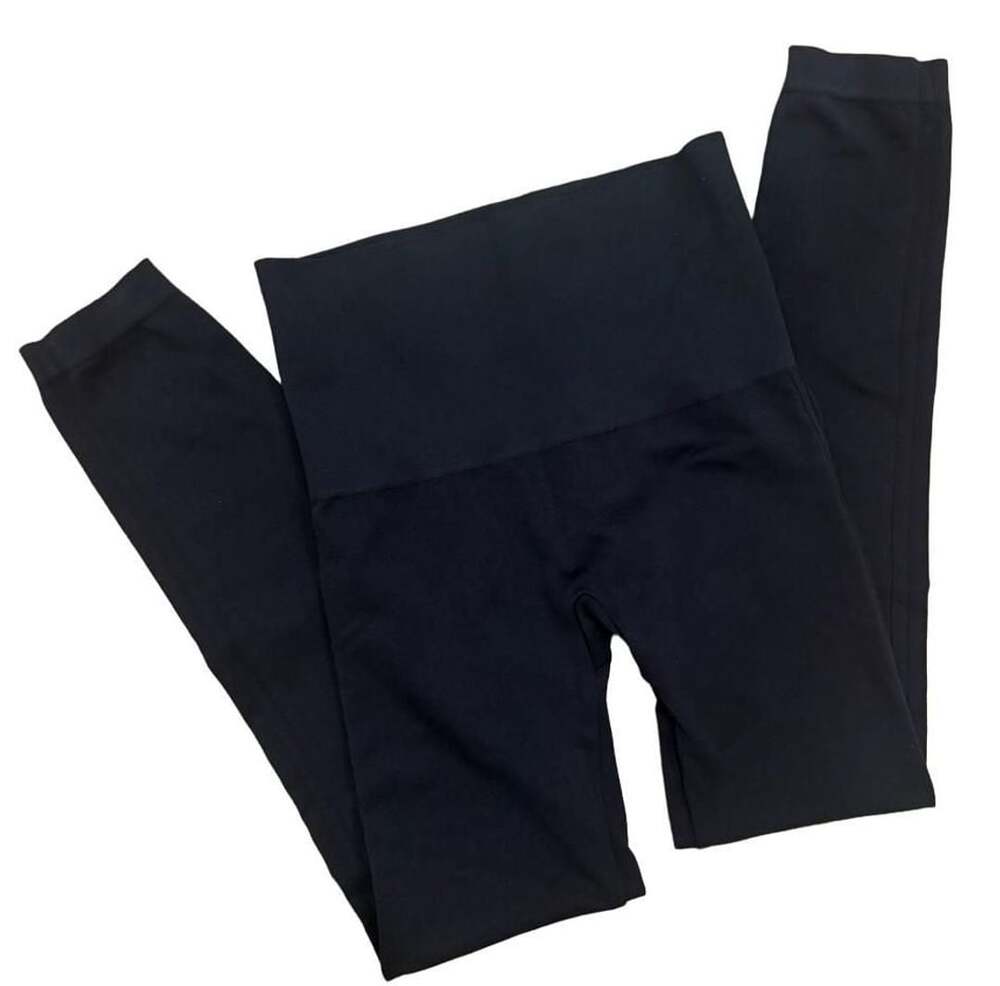 Spanx Look at Me Now High-Rise Black Seamless Leggings Full Length Stretch Yoga